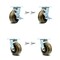 Service Caster 5 Inch High Temp Phenolic Caster Set with Roller Bearings 4 Swivel Lock 2 Brake SCC-30CS520-PHRHT-TLB-BSL-2-BSL-2 - alternate 1